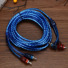 Load image into Gallery viewer, Car Automotive Pure Copper Audio Cable Audio System Modification Subwoofer Amplifier 2 RCA to 2 RCA Wire Signal Cable
