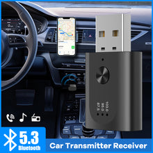 Load image into Gallery viewer, Car USB Transmitter Receiver Handsfree Call Bluetooth 5.3 Power Car Kit Auto Stereo Wireless Audio Adapter FM Radio
