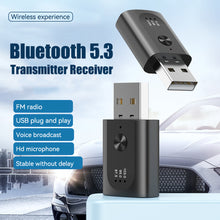Load image into Gallery viewer, Car USB Transmitter Receiver Handsfree Call Bluetooth 5.3 Power Car Kit Auto Stereo Wireless Audio Adapter FM Radio
