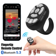 Load image into Gallery viewer, 8 Buttons Portable Blutooth Remote Control Scrolling Finger Mobile Phone Video Control Selfie Stick Automatic Page Fingertip Camera Controller
