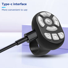 Load image into Gallery viewer, 8 Buttons Portable Blutooth Remote Control Scrolling Finger Mobile Phone Video Control Selfie Stick Automatic Page Fingertip Camera Controller
