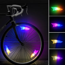 Load image into Gallery viewer, Waterproof Bicycle Wheel Lights Mountain Bike Frame Decoration Lights Bicycle Spoke Lights Night Riding Bicycle Wheel Lights Valve Lamp
