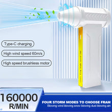 Load image into Gallery viewer, 160000RPM USB Rechargeable Electric Air Blower Turbo Jet Fan Brushless Motor High-Speed Turbo Violent Fan Powerful Dust Blower
