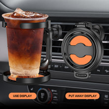 Load image into Gallery viewer, Multifunctional Adjustable Car Air Vent Cup Holder Water Bottles Drink Ashtray Rack Stand Anti-Shake Stable Auto Organizer
