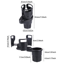 Load image into Gallery viewer, 360° Rotatable Multifunctional Car Cup Holder Expander For Car Adapter Adjustable Dual Cup Holder With Phone Holder Aromatherapy Organizer
