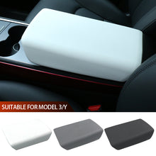 Load image into Gallery viewer, Car Interior Armrest Protector Box Cover Center Console Panel Pad White Soft TPE For Tesla Model 3 Y 2023 Accessories
