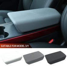 Load image into Gallery viewer, Car Interior Armrest Protector Box Cover Center Console Panel Pad White Soft TPE For Tesla Model 3 Y 2023 Accessories
