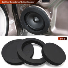 Load image into Gallery viewer, 4Pcs Universal 6.5" Car Speaker Sound Insulation Ring Cotton Bass Door Trim Soundproof Foam Auto Interior Accessories
