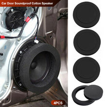 Load image into Gallery viewer, 4Pcs Universal 6.5" Car Speaker Sound Insulation Ring Cotton Bass Door Trim Soundproof Foam Auto Interior Accessories
