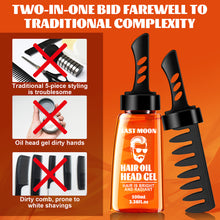 Load image into Gallery viewer, 2 in 1 Hair Wax Gel with Wide Tooth Comb Men Long-lasting Fluffy Hair Styling Oil Hair Styling Cream Liquid Fluffy Comb
