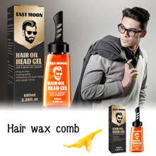 Load image into Gallery viewer, 2 in 1 Hair Wax Gel with Wide Tooth Comb Men Long-lasting Fluffy Hair Styling Oil Hair Styling Cream Liquid Fluffy Comb
