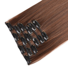Load image into Gallery viewer, Clip in Hair Extensions Hair Extensions Thick Long Lace Weft Lightweight Synthetic Hair Wig Piece Elegant Women Wig

