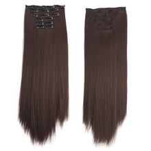 Load image into Gallery viewer, Clip in Hair Extensions Hair Extensions Thick Long Lace Weft Lightweight Synthetic Hair Wig Piece Elegant Women Wig

