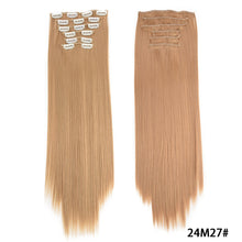 Load image into Gallery viewer, Clip in Hair Extensions Hair Extensions Thick Long Lace Weft Lightweight Synthetic Hair Wig Piece Elegant Women Wig
