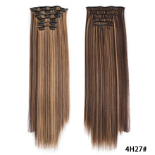 Load image into Gallery viewer, Clip in Hair Extensions Hair Extensions Thick Long Lace Weft Lightweight Synthetic Hair Wig Piece Elegant Women Wig
