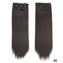 Load image into Gallery viewer, Clip in Hair Extensions Hair Extensions Thick Long Lace Weft Lightweight Synthetic Hair Wig Piece Elegant Women Wig
