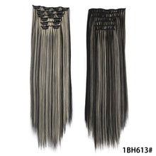 Load image into Gallery viewer, Clip in Hair Extensions Hair Extensions Thick Long Lace Weft Lightweight Synthetic Hair Wig Piece Elegant Women Wig

