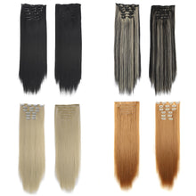 Load image into Gallery viewer, Clip in Hair Extensions Hair Extensions Thick Long Lace Weft Lightweight Synthetic Hair Wig Piece Elegant Women Wig
