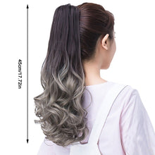 Load image into Gallery viewer, Natural Synthetic Long Wavy Curly Ponytail Wig for Women Ribbon Drawstring Tied Hair Tail Hair Extension Fake Hairpiece
