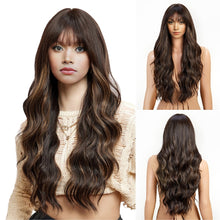 Load image into Gallery viewer, Jin Barbie Wind Big Wave Long Curled Hair Fluffy Face Repair Wig Full False Hair Cover High Temperature Natural Fake Hair
