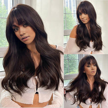 Load image into Gallery viewer, Jin Barbie Wind Big Wave Long Curled Hair Fluffy Face Repair Wig Full False Hair Cover High Temperature Natural Fake Hair
