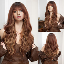 Load image into Gallery viewer, Jin Barbie Wind Big Wave Long Curled Hair Fluffy Face Repair Wig Full False Hair Cover High Temperature Natural Fake Hair
