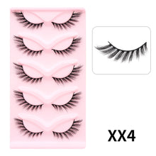 Load image into Gallery viewer, Creative 5 Pairs Reusable Cross Fake Eyelashes Thick Cat Eye Slanted Flying Elegant Fashion Styles False Eyelashes
