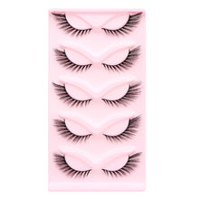 Load image into Gallery viewer, Creative 5 Pairs Reusable Cross Fake Eyelashes Thick Cat Eye Slanted Flying Elegant Fashion Styles False Eyelashes
