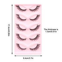 Load image into Gallery viewer, Creative 5 Pairs Reusable Cross Fake Eyelashes Thick Cat Eye Slanted Flying Elegant Fashion Styles False Eyelashes
