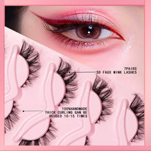 Load image into Gallery viewer, 5 Pairs Natural Exaggerated Curled Cat Eye Eyelashes Fox Eye Tail Elongated Eyelashes 3D False Eyelash Extension
