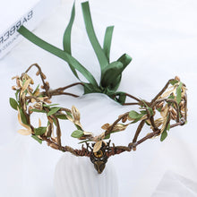 Load image into Gallery viewer, Crown Elf Tiara Vine Fairy Crown Headpiece Gothic Headband Woodland Wedding Hair Accessories Photography Daily Photo Props
