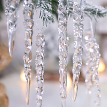 Load image into Gallery viewer, 12/24/36pcs Crystal Clear Christmas Tree Ornaments Acrylic Icicle Pendants For Holiday &amp; Winter Party Home Decorations New Year Gift
