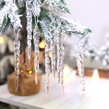 Load image into Gallery viewer, 12/24/36pcs Crystal Clear Christmas Tree Ornaments Acrylic Icicle Pendants For Holiday &amp; Winter Party Home Decorations New Year Gift
