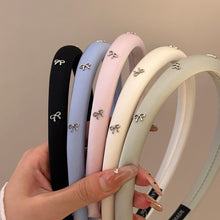 Load image into Gallery viewer, Simple Bowknot Hair Band Versatile Temperamental Hair Hoop Headband Solid Color Headwear Hair Accessories for Women
