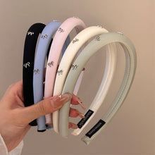 Load image into Gallery viewer, Simple Bowknot Hair Band Versatile Temperamental Hair Hoop Headband Solid Color Headwear Hair Accessories for Women
