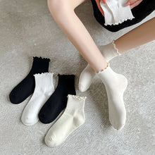 Load image into Gallery viewer, Cute Cuffed Ankle Socks Soft Comfortable Highly Elastic Cotton Socks Skin-friendly Breathable Solid Color Socks for Women
