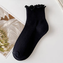 Load image into Gallery viewer, Cute Cuffed Ankle Socks Soft Comfortable Highly Elastic Cotton Socks Skin-friendly Breathable Solid Color Socks for Women
