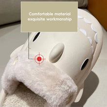 Load image into Gallery viewer, Plush Shark Shaped Cotton Slippers Comfortable Warm Winter Slippers Non-slip Lightweight Indoor Outdoor Couple Slippers
