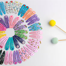 Load image into Gallery viewer, 40pcs/set Colorful Printed Children Hair Clip Lovely Bangs Hairpin BB Clip Versatile Fashionable Headwear Hair Accessories
