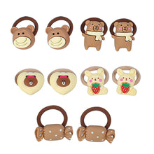 Load image into Gallery viewer, 20pcs/set Children Cartoon Bear Hair Band Colorful Cute Highly Elastic Durable Rubber Band Hair Tie Headwear Hair Accessories

