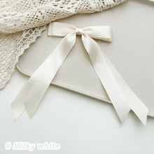 Load image into Gallery viewer, Double Layer Bowknot Ribbon Tassel Ponytail Hair Clip Fashionable Solid Color Long Ribbon Hair Clip Headwear Hair Accessory
