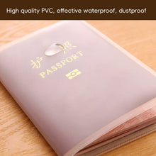Load image into Gallery viewer, PVC Transparent Passport Protective Cover Waterproof Dustproof Scratch-proof Passport Case Multifunctional Card Holder Case
