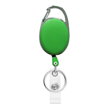Load image into Gallery viewer, Oval Outdoor Easy-to-pull Buckle Rope Elastic Cable Puller Retractable Keychain Durable Anti Loss Telescopic Buckle Keychain
