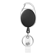 Load image into Gallery viewer, Oval Outdoor Easy-to-pull Buckle Rope Elastic Cable Puller Retractable Keychain Durable Anti Loss Telescopic Buckle Keychain
