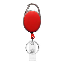 Load image into Gallery viewer, Oval Outdoor Easy-to-pull Buckle Rope Elastic Cable Puller Retractable Keychain Durable Anti Loss Telescopic Buckle Keychain
