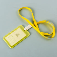 Load image into Gallery viewer, Transparent ID Card Holder Candy Colored Double-sided PP Card Holder Bank Bus Pass Card Case Cover Student Office Supplies
