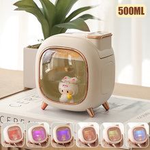 Load image into Gallery viewer, Cute Bedroom 500ml Large Capacity Humidifier USB Rechargeable Battery Air Ultrasonic Humidifying Children Gift

