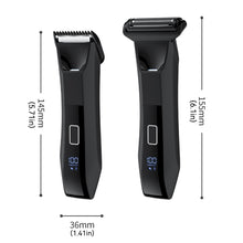 Load image into Gallery viewer, Body Hair Trimmer Shaver for Men Waterproof Dual-Head Stainless Steel Blade Trimmer Rechargeable Wet &amp; Dry Men's Ball Shavers
