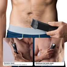 Load image into Gallery viewer, Body Hair Trimmer Shaver for Men Waterproof Dual-Head Stainless Steel Blade Trimmer Rechargeable Wet &amp; Dry Men's Ball Shavers
