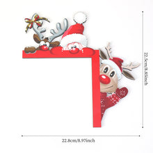 Load image into Gallery viewer, Creative Santa Claus Elk Grinch Christmas Door Hanger Over Door Sign Wood Frame Merry Christmas New Year Decoration
